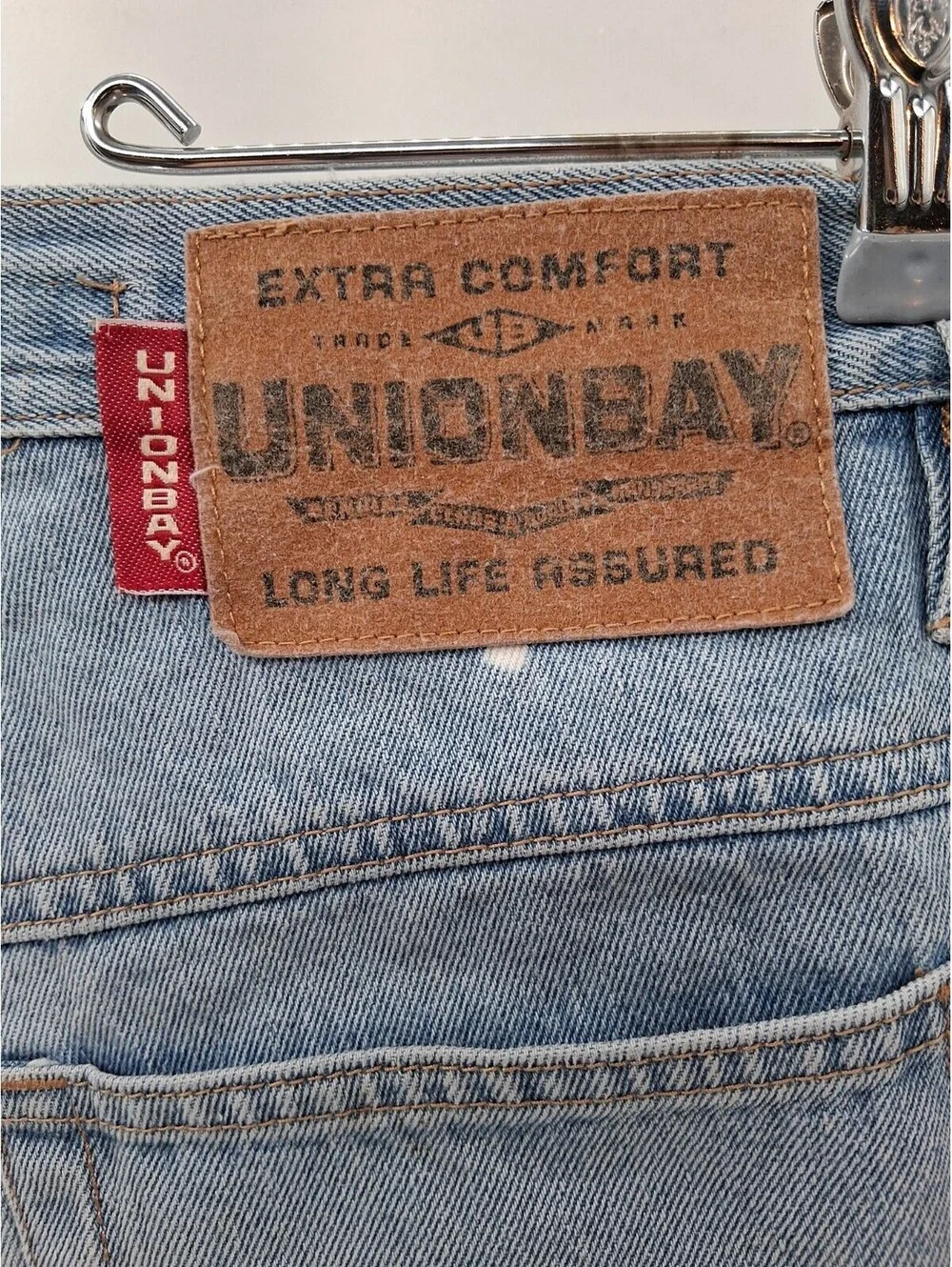 Vintage Unionbay Shorts Mens 33 Light Blue Denim Jean Grunge 90s Casual Cotton